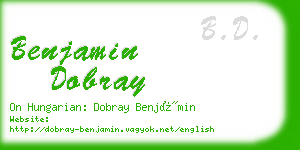 benjamin dobray business card